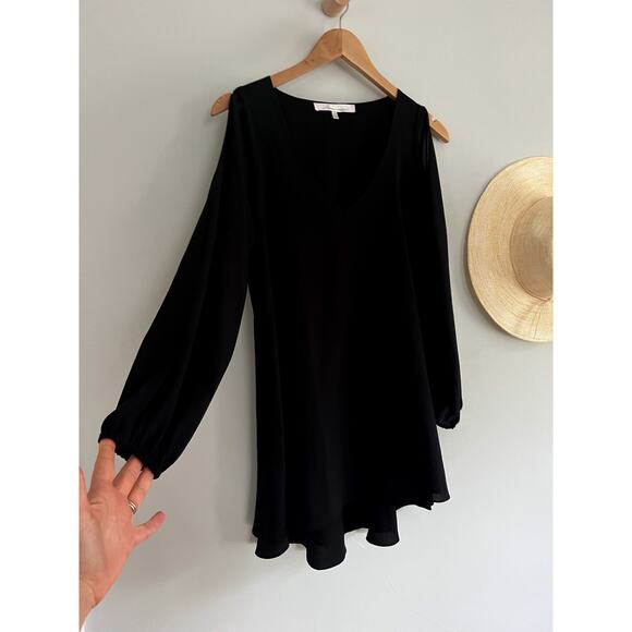 Lovers + Friends | Revolve | Gracie Dress in Black | Split Sleeve | Sz XS - Picture 2 of 7